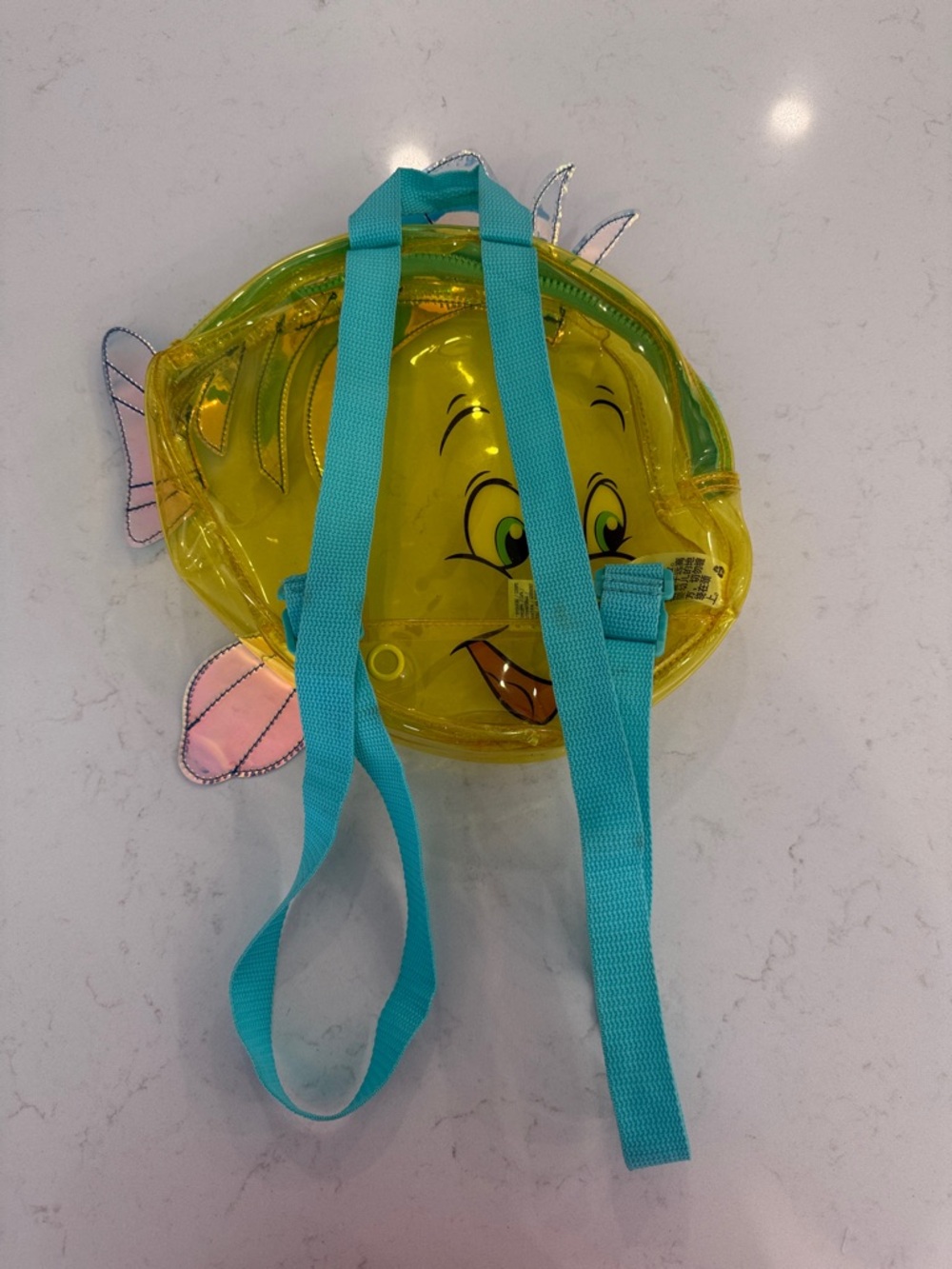 Disney Store Little Mermaid Flounder Translucent Backpack - Picture 3 of 6
